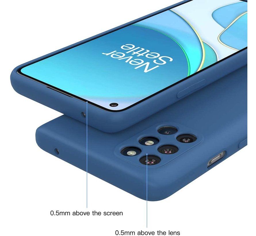 OnePlus 8T Hoesje Liquid Silicone Blauw