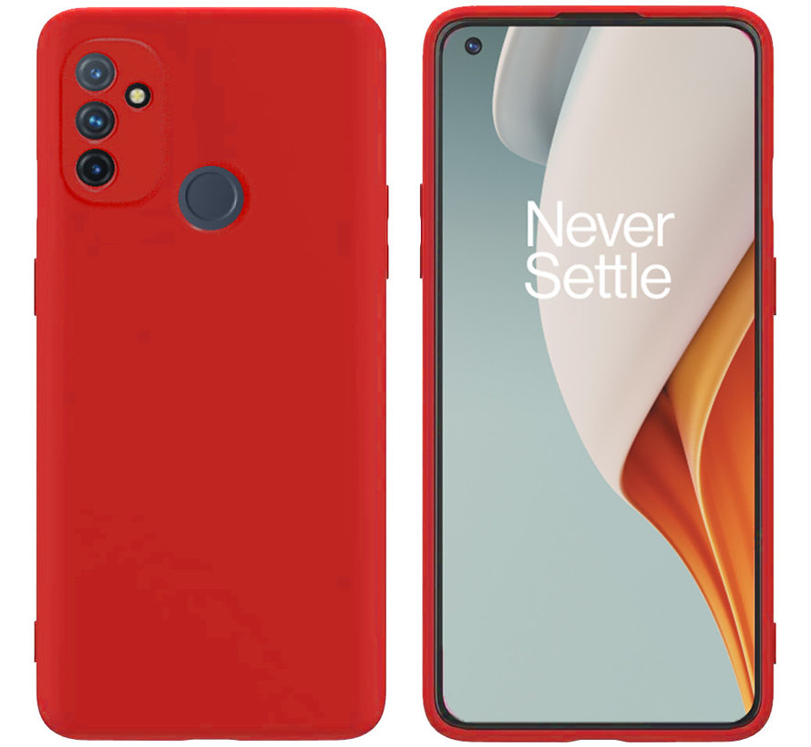 OnePlus Nord N100 Hoesje Liquid Silicone Rood