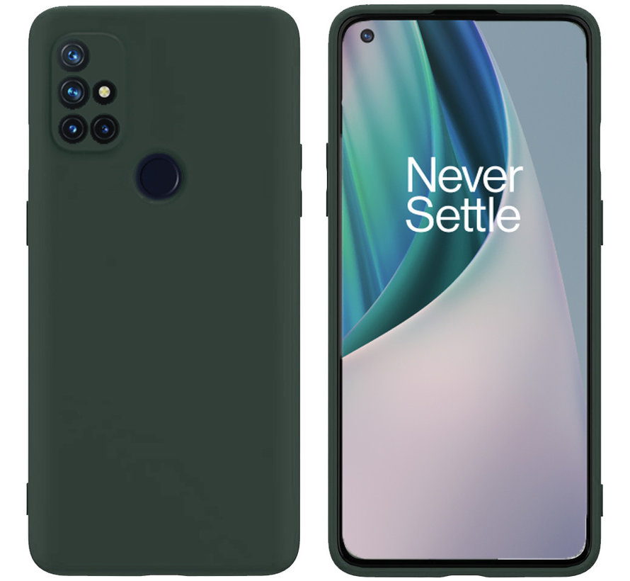 OnePlus Nord N10 5G Case Flüssiges Silikongrün