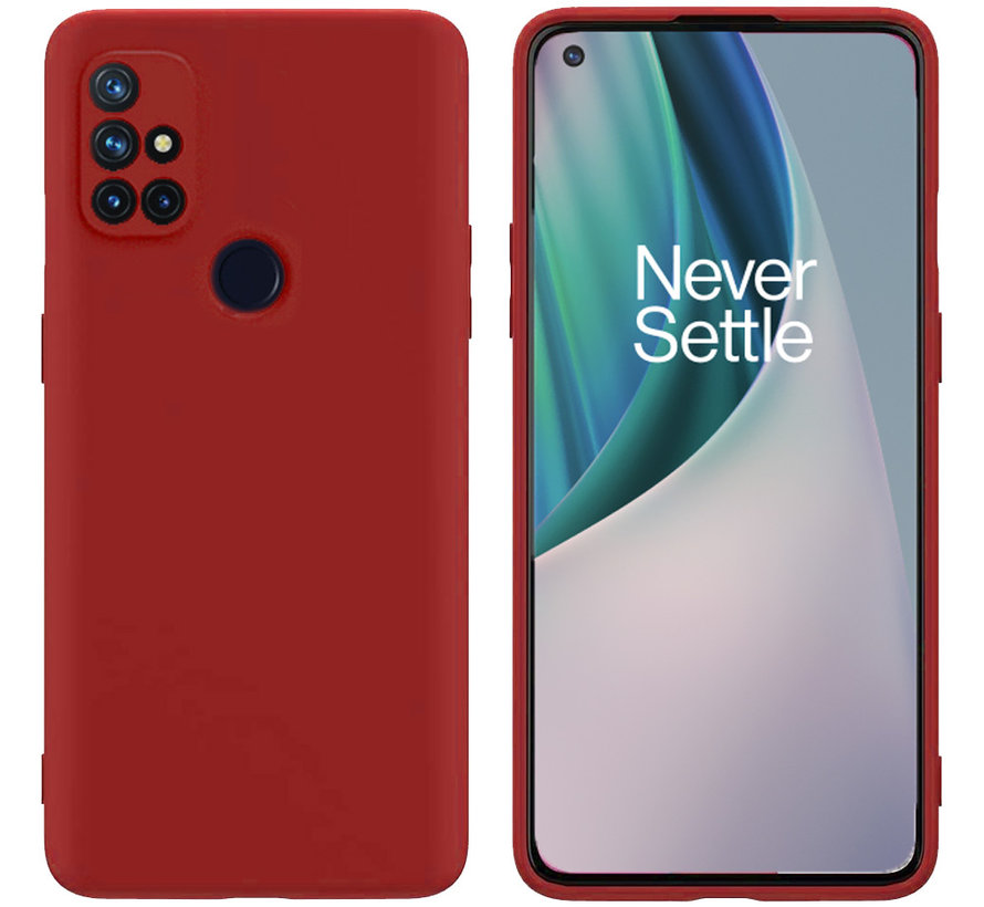 OnePlus Nord N10 5G Case Flüssiges Silikonrot