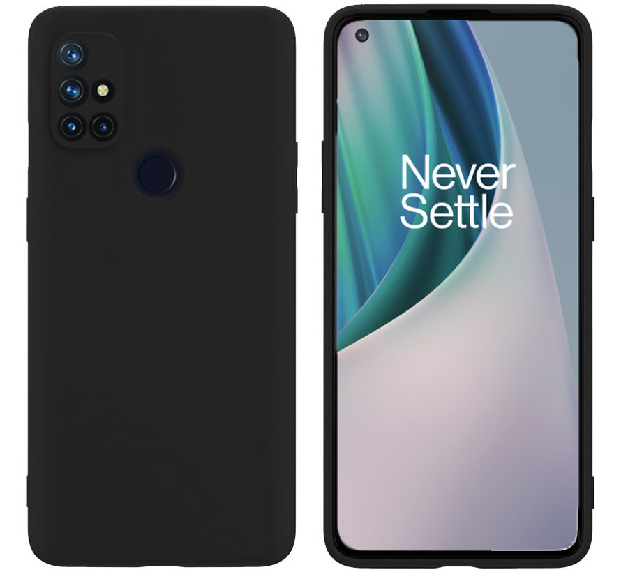 OnePlus Nord N10 5G Case Flüssiges Silikon Schwarz