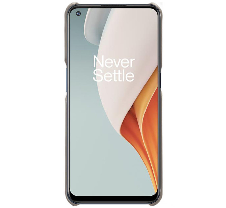 OnePlus 9 Case Slim Leather Card Holder Gray