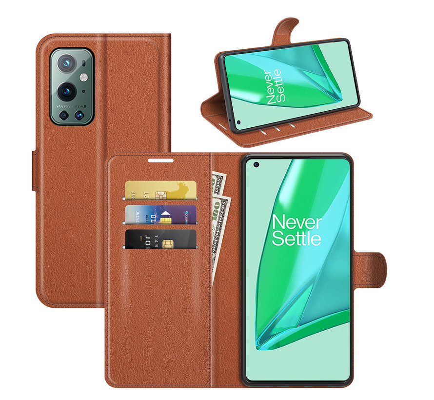 OnePlus 9 Pro Wallet Flip Case Braun