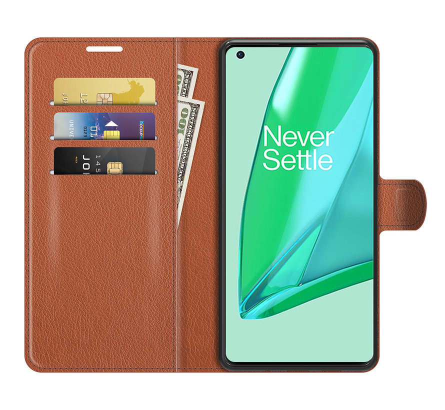 OnePlus 9 Pro Wallet Flip Case Brown