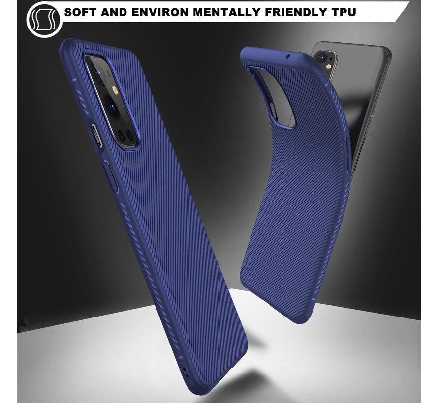 OnePlus 9 Pro Case TPU GripLine Blau