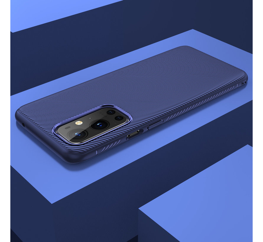 OnePlus 9 Pro Case TPU GripLine Blau