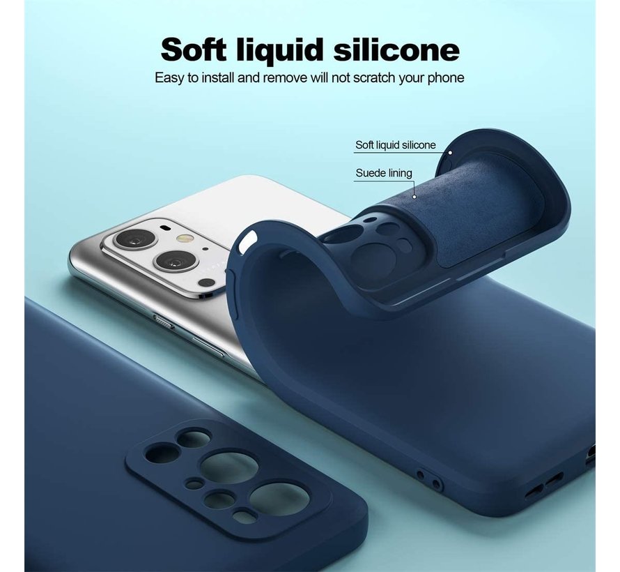 OnePlus 9 Pro Case Flüssiges Silikonblau