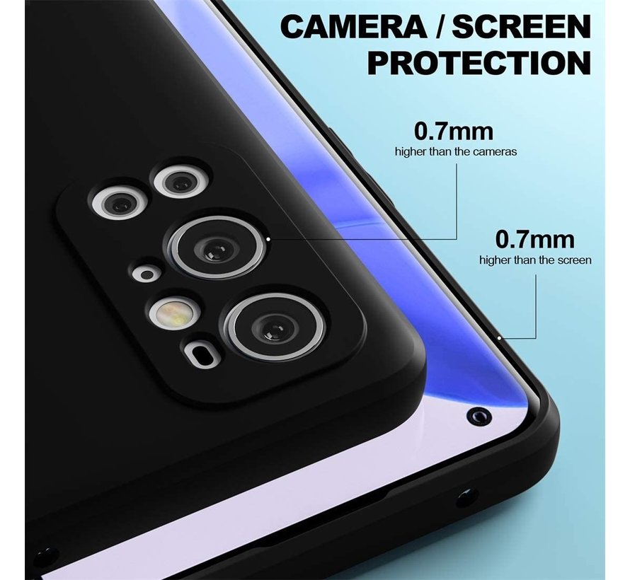 OnePlus 9 Pro Case Flüssiges Silikon Schwarz