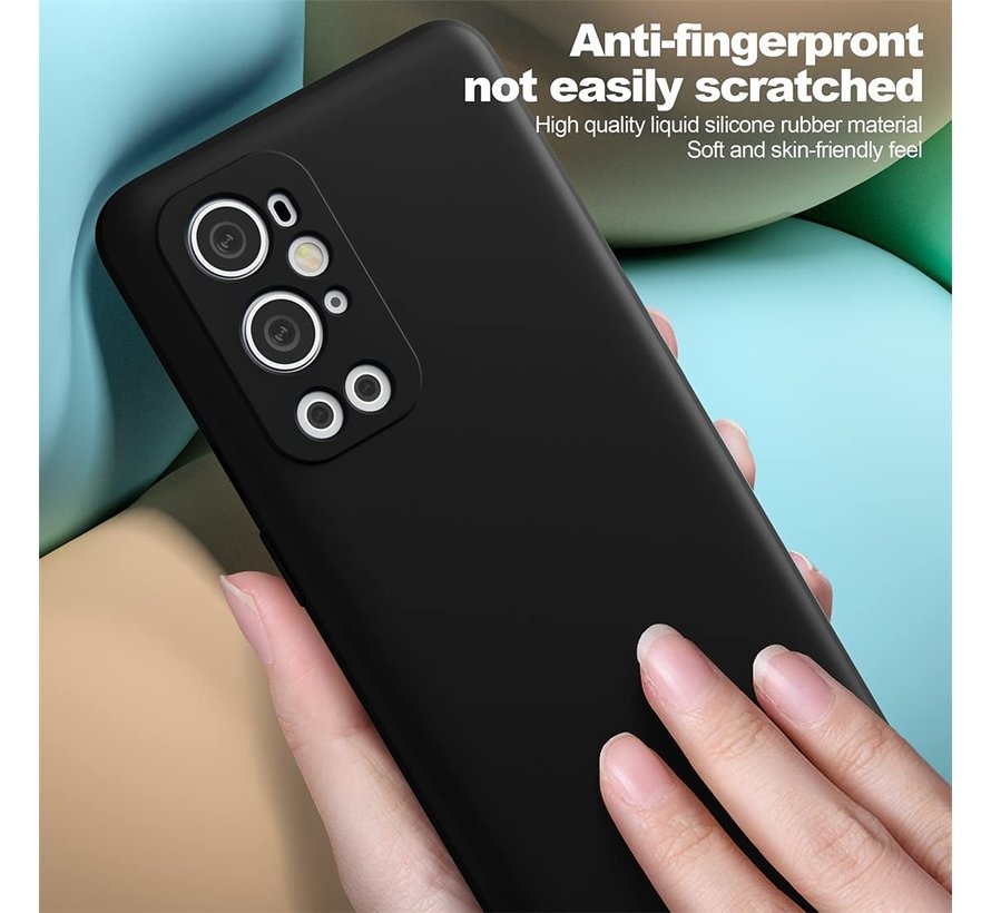OnePlus 9 Pro Case Flüssiges Silikon Schwarz