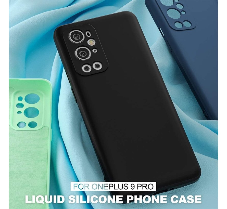 OnePlus 9 Pro Hoesje Liquid Silicone Zwart