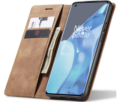 ProGuard OnePlus 9 Pro Brieftasche Vintage Leder Beige