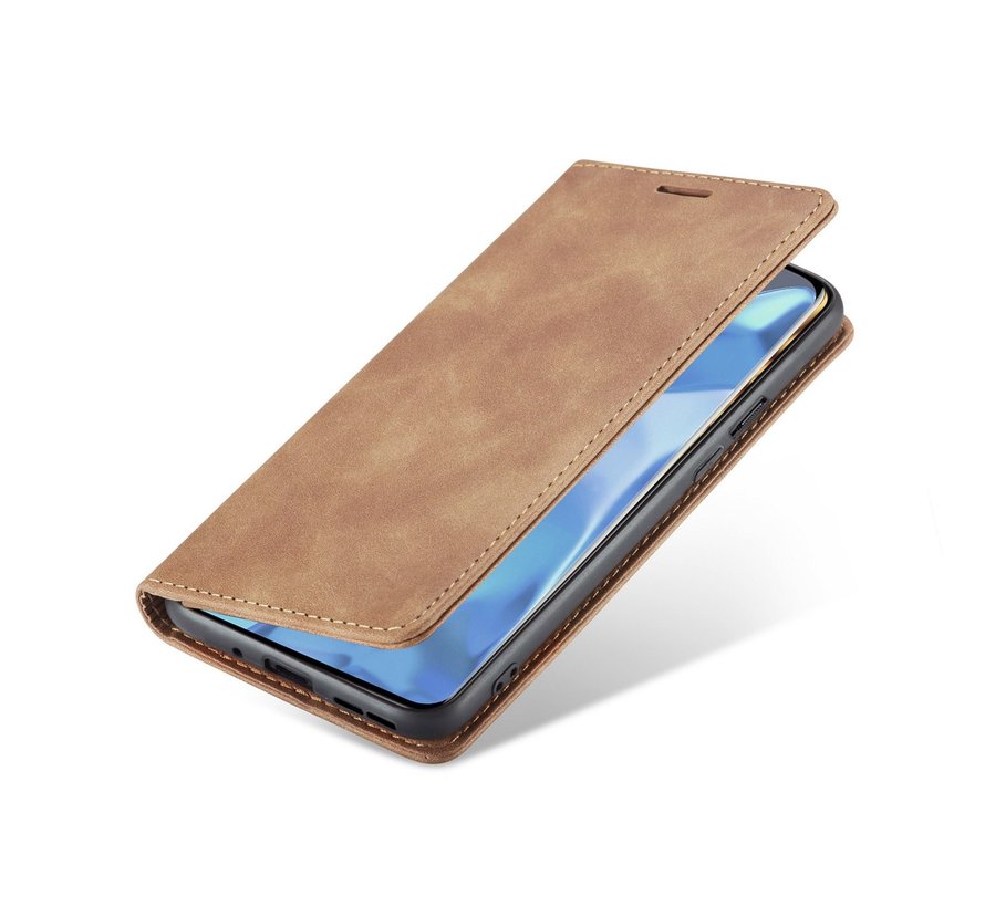 OnePlus 9 Pro Wallet Case Vintage Leather Beige