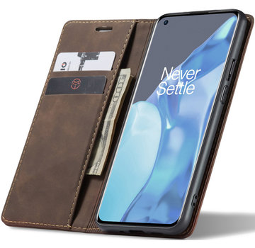 ProGuard OnePlus 9 Pro Brieftasche Vintage Leder Braun