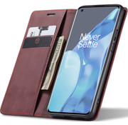 ProGuard OnePlus 9 Pro Brieftasche Vintage Leder Rot