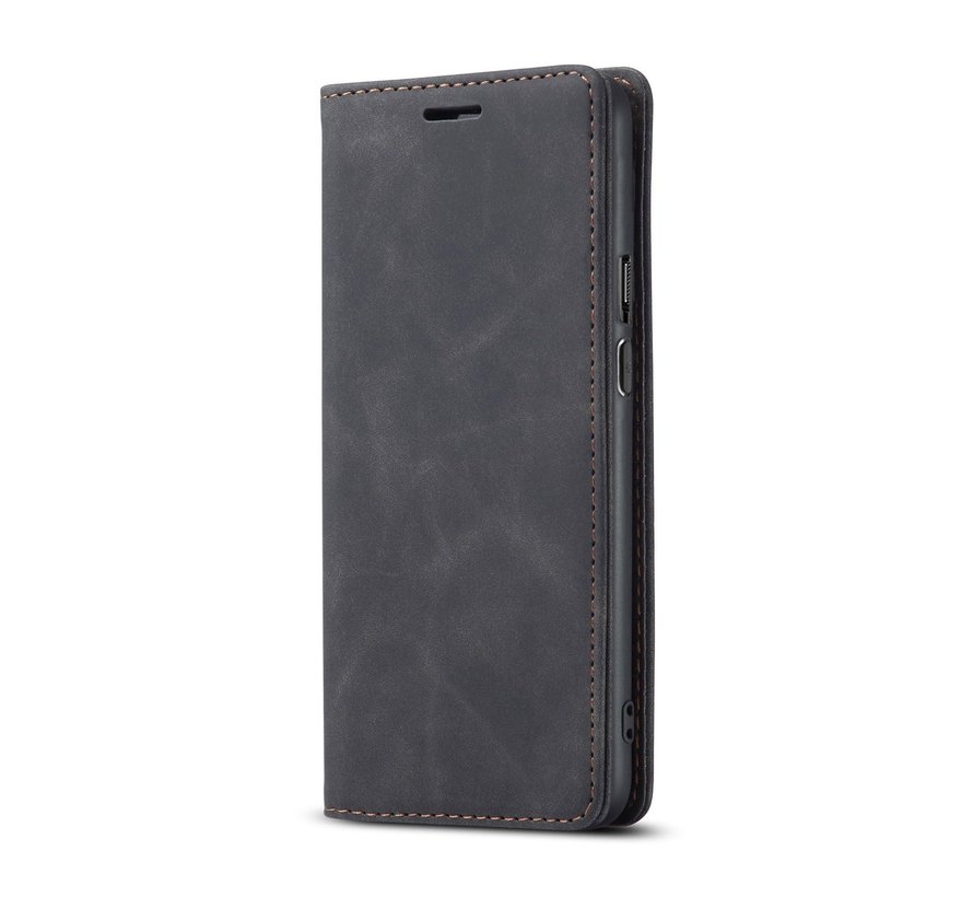 OnePlus 9 Pro Wallet Hoesje Vintage Leder Zwart