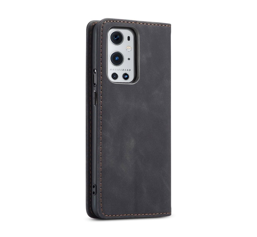 OnePlus 9 Pro Brieftasche Vintage Leder Schwarz