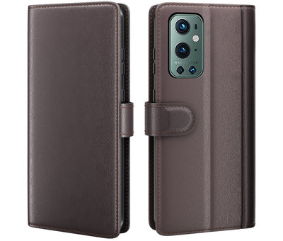 ProGuard OnePlus 9 Pro Wallet Case Genuine Leather Brown