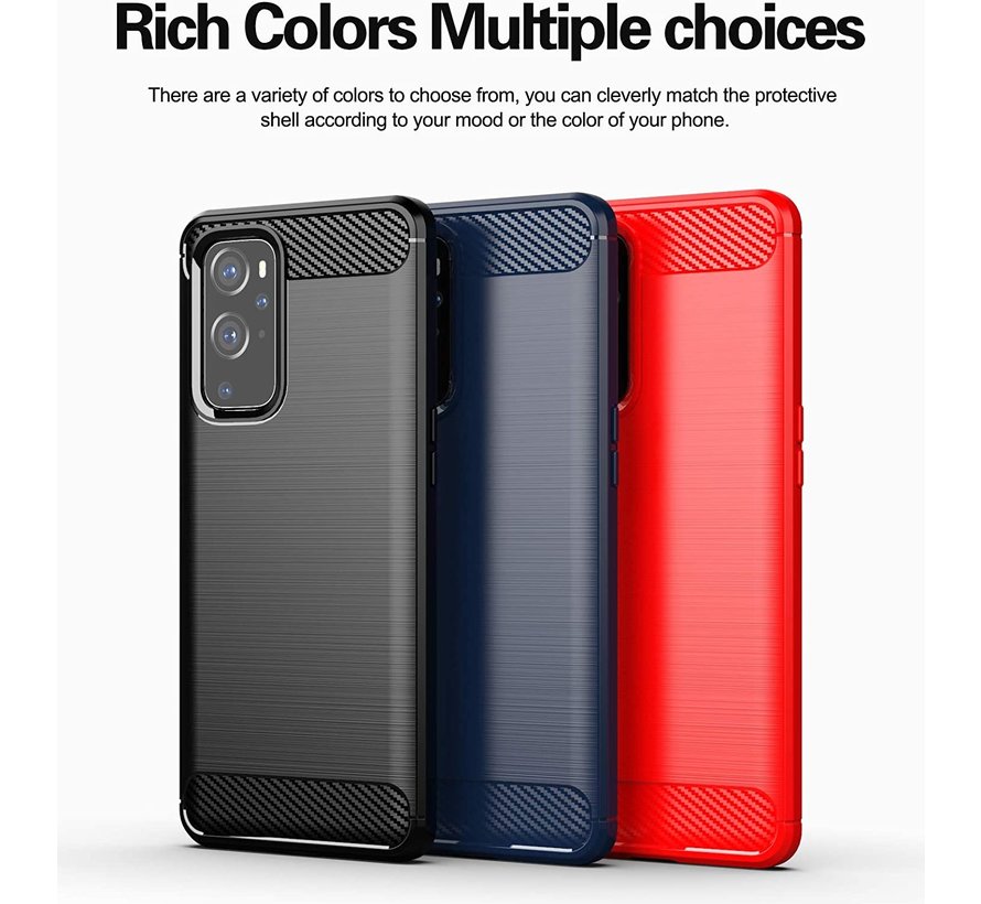 OnePlus 9 Gehäuse gebürstet Carbon Red