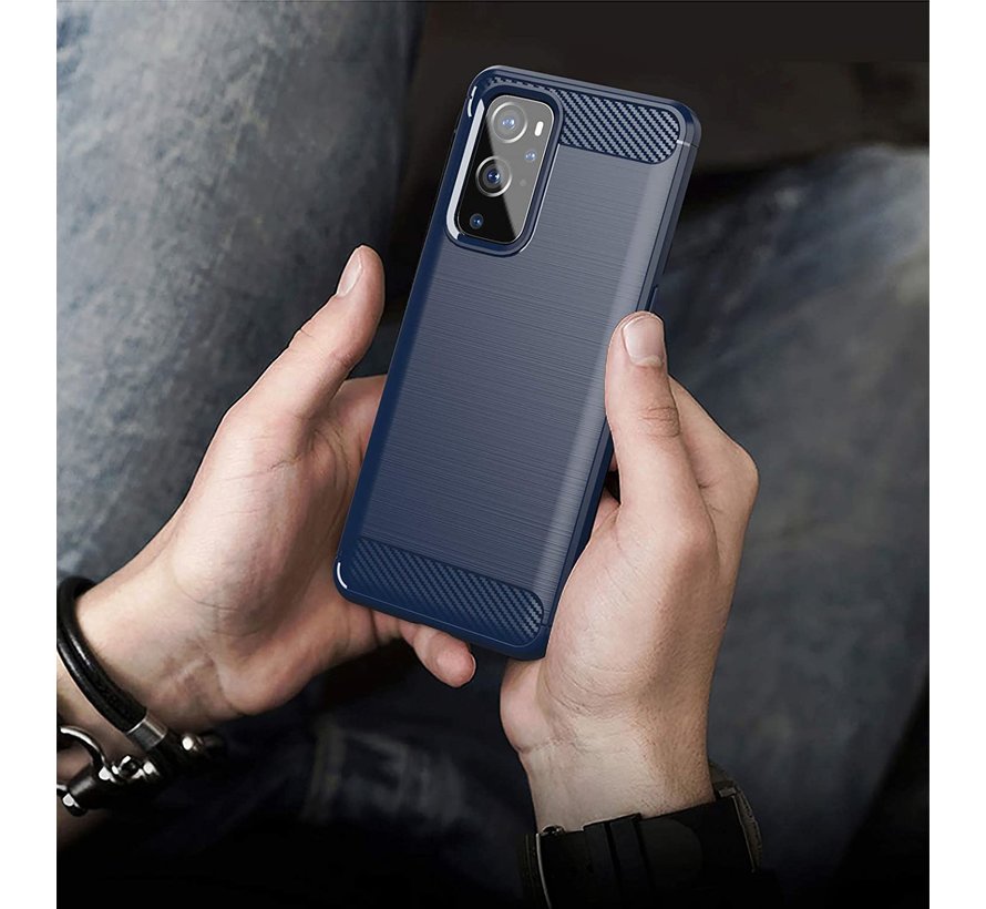 OnePlus 9 Case Brushed Carbon Blue