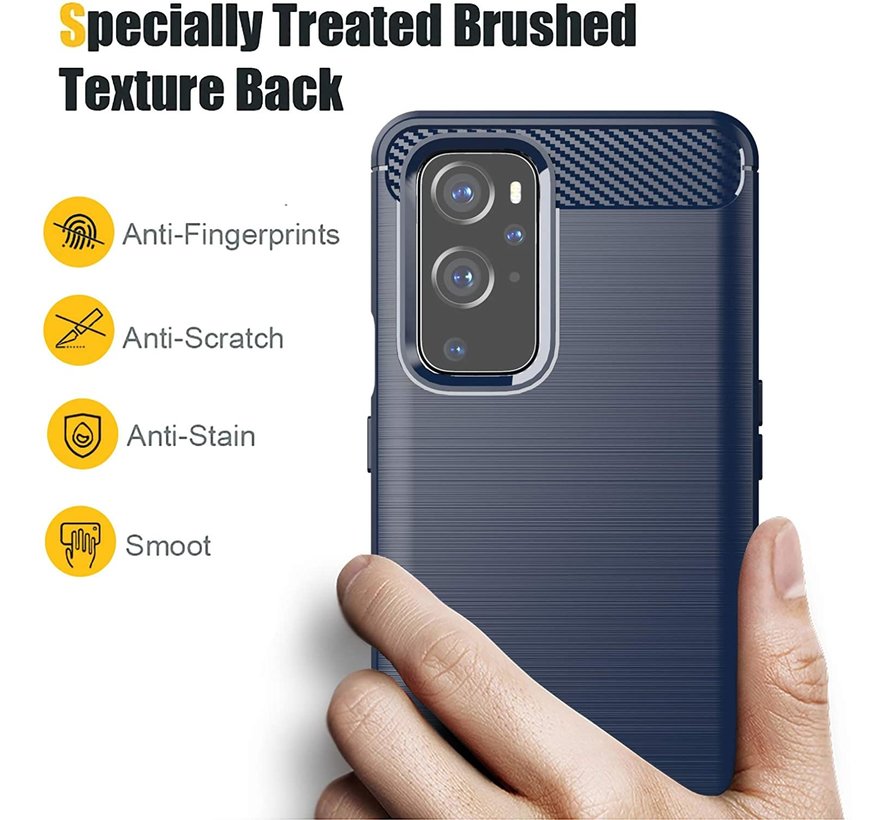 OnePlus 9 Case Brushed Carbon Blue