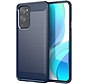 OnePlus 9 Hoesje Brushed Carbon Blauw