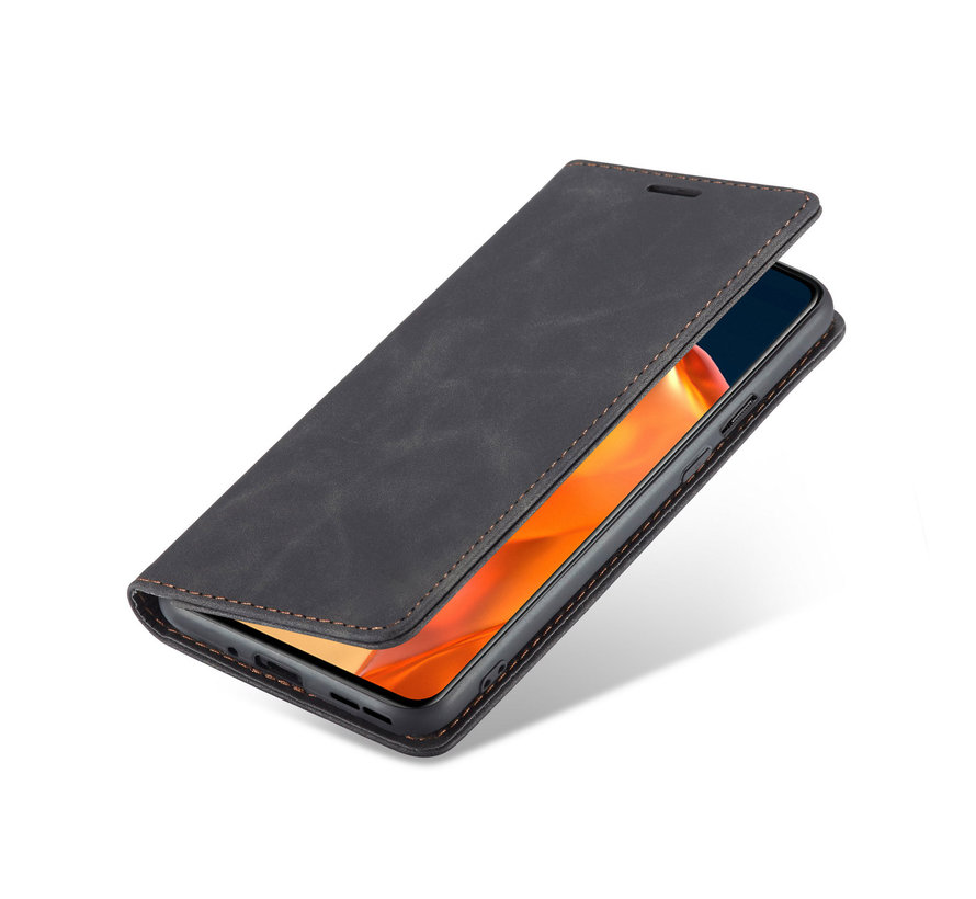 OnePlus 9 Wallet Case Vintage Leather Black