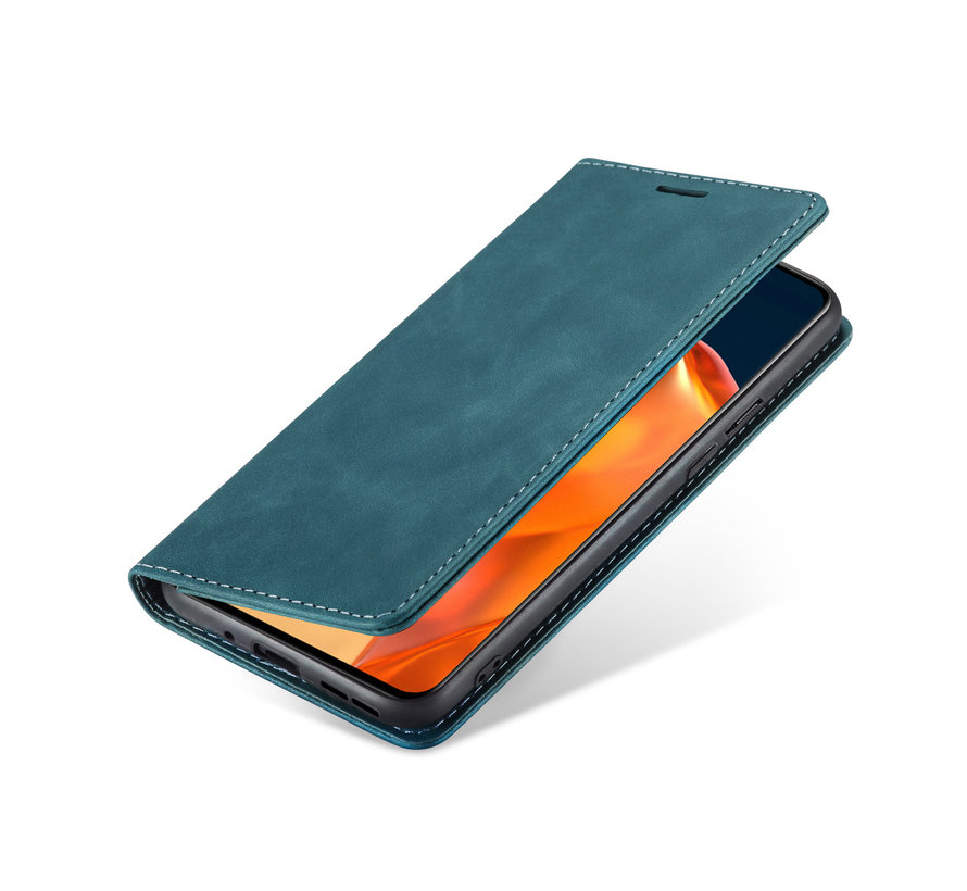 OnePlus 9 Wallet Case Vintage Leather Blue