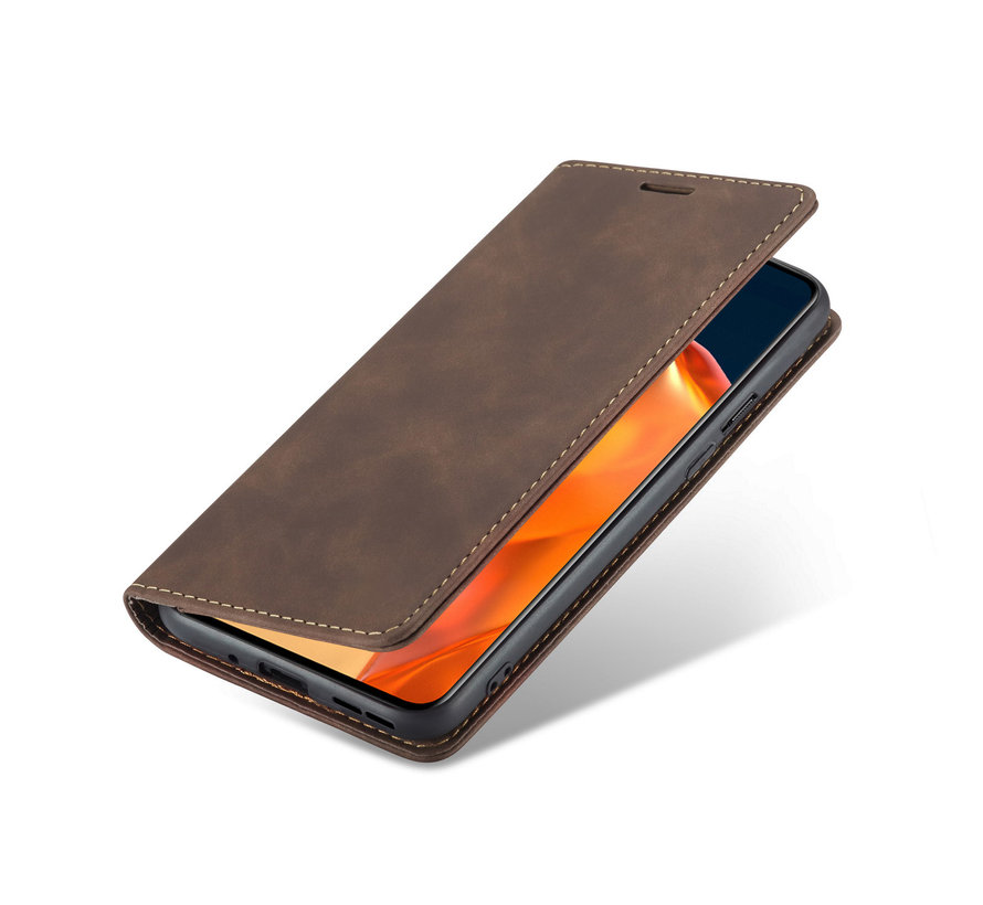 OnePlus 9 Wallet Case Vintage Leather Brown