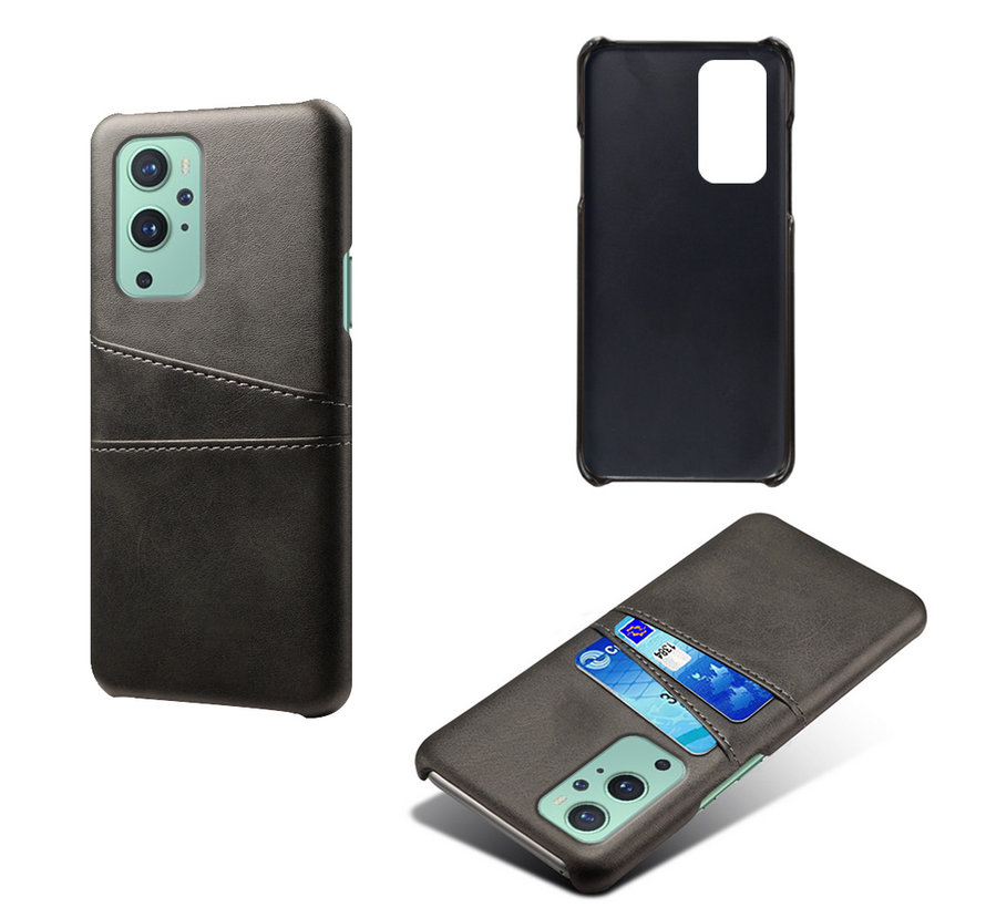 OnePlus 9 Case Slim Leather Card Holder Black