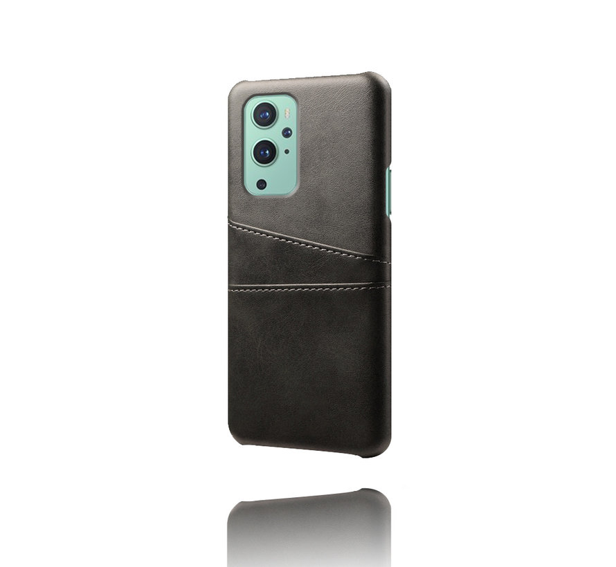 OnePlus 9 Case Slim Leather Card Holder Black