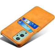 ProGuard OnePlus 9 Hoesje Slim Leder Kaarthouder Cognac