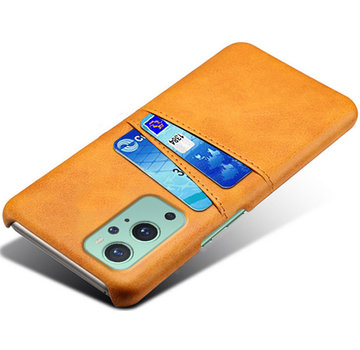 ProGuard OnePlus 9 Hoesje Slim Leder Kaarthouder Cognac