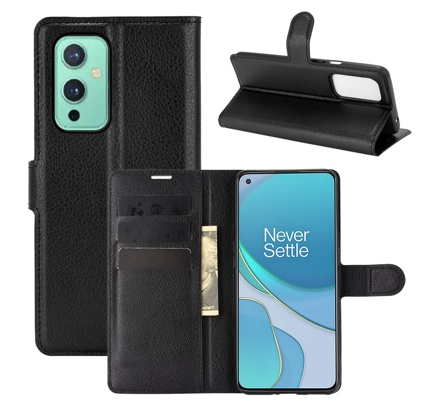 OnePlus 9 Wallet Flip Case Schwarz