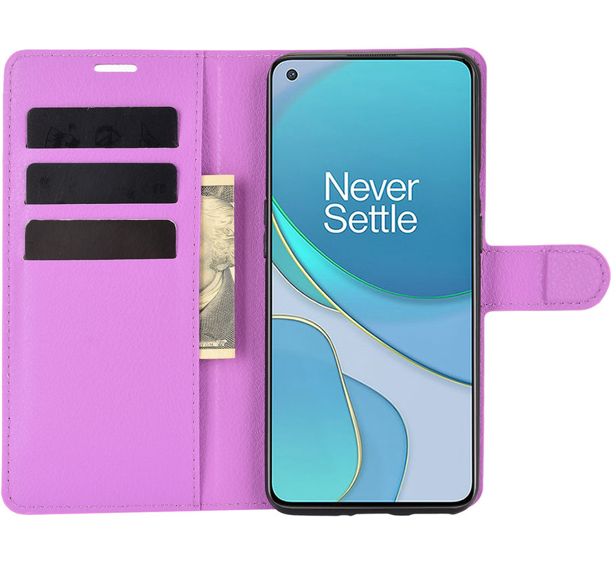 OnePlus 9 Wallet Flip Case Paars