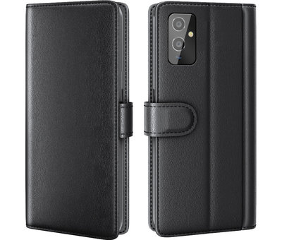 ProGuard OnePlus 9 Wallet Hoesje Echt Leder Zwart