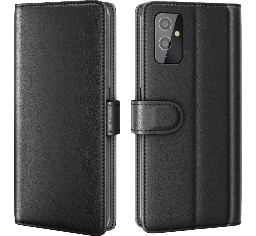 OnePlus 9 Wallet Case Genuine Leather Black