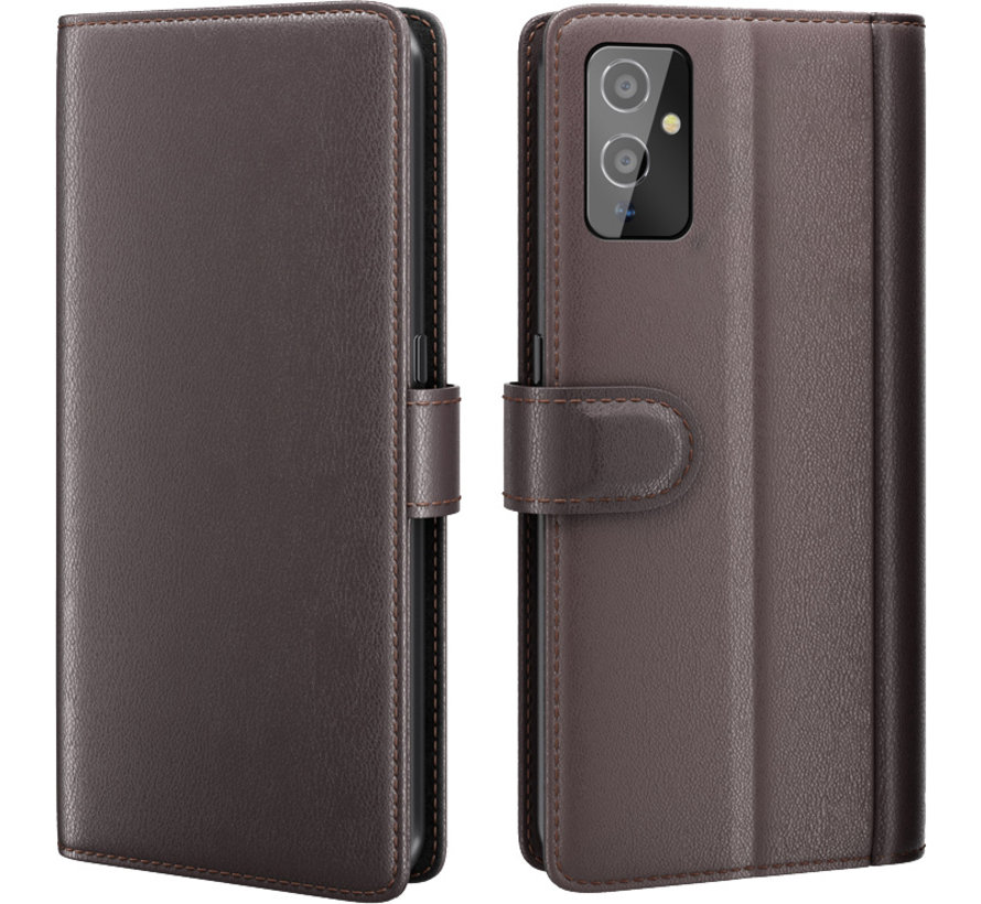 OnePlus 9 Wallet Case Genuine Leather Brown