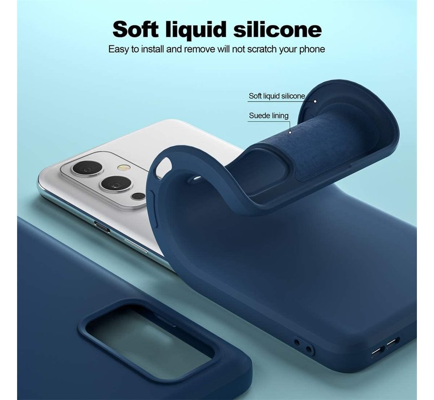 OnePlus 9 Case Flüssiges Silikonblau