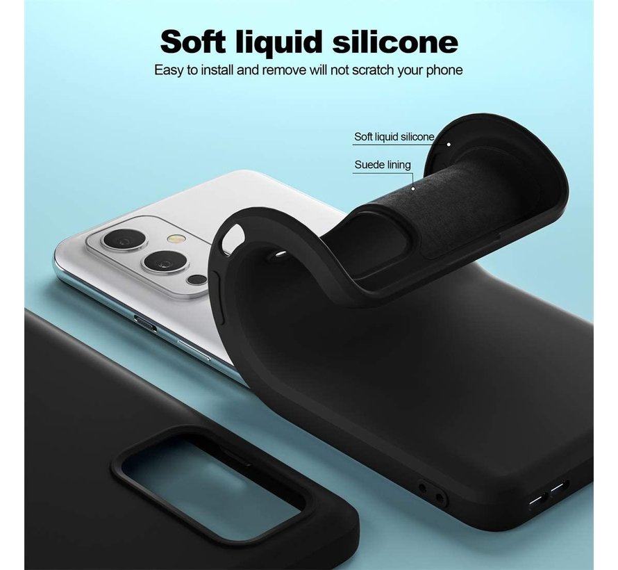 OnePlus 9 Case Flüssiges Silikon Schwarz