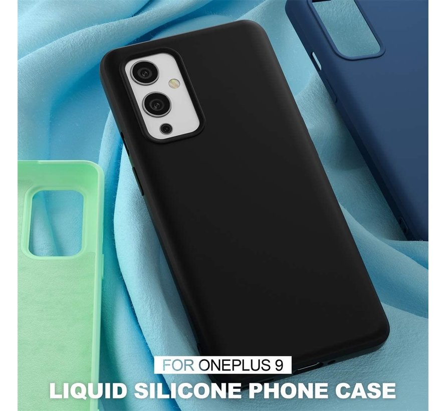 OnePlus 9 Case Flüssiges Silikon Schwarz