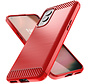 OnePlus Nord 2 Gehäuse gebürstet Carbon Red