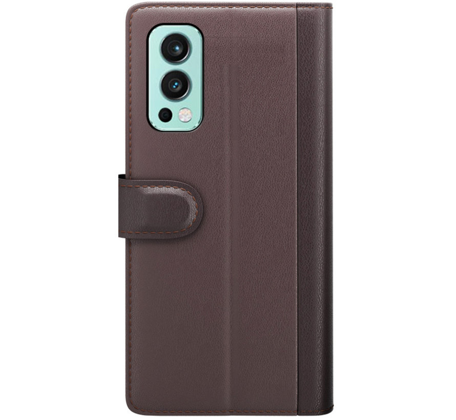 OnePlus Nord 2 Wallet Case Genuine Leather Brown