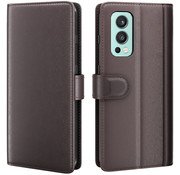 ProGuard OnePlus Nord 2 Brieftasche Etui Echtes Leder Braun