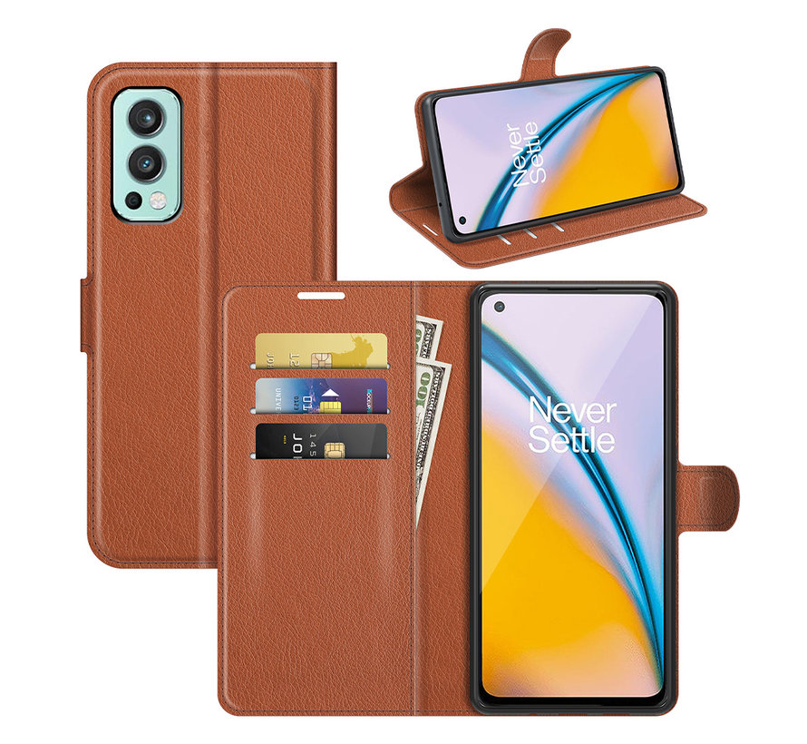 OnePlus Nord 2 Wallet Flip Case Braun