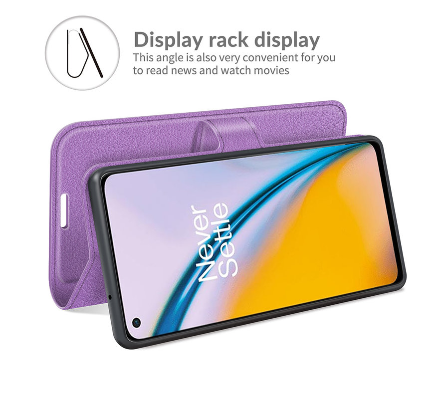 OnePlus Nord 2 Wallet Flip Case Purple