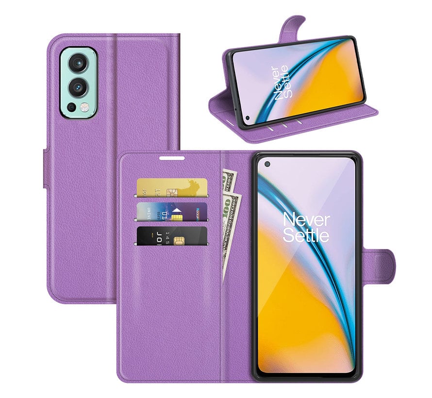 OnePlus Nord 2 Wallet Flip Case Purple