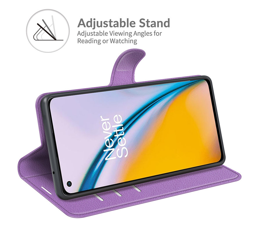 OnePlus Nord 2 Wallet Flip Case Purple