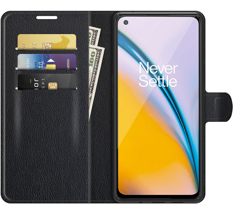 OnePlus Nord 2 Wallet Flip Case Schwarz