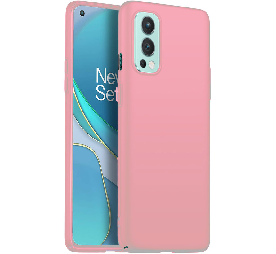 Door links Licht OnePlus Nord 2 Hoesje Ultra Slim Grip Roze