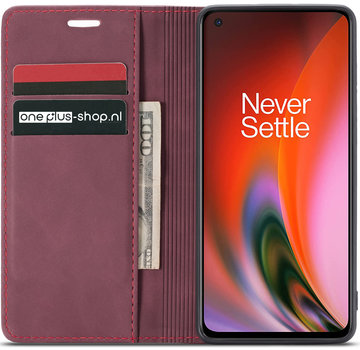 ProGuard OnePlus Nord 2 Portemonnaie Etui Vintage Leder Lila